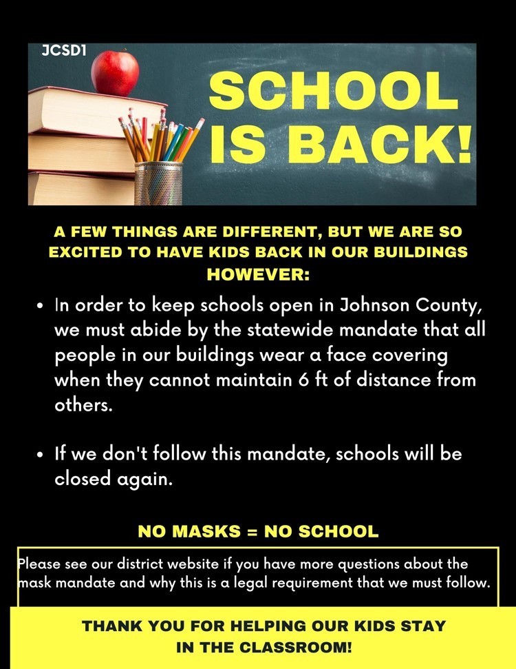 Flyer with Back to School Requirements