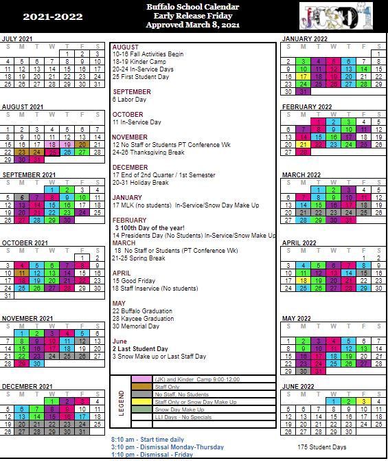 Colored Calendar 