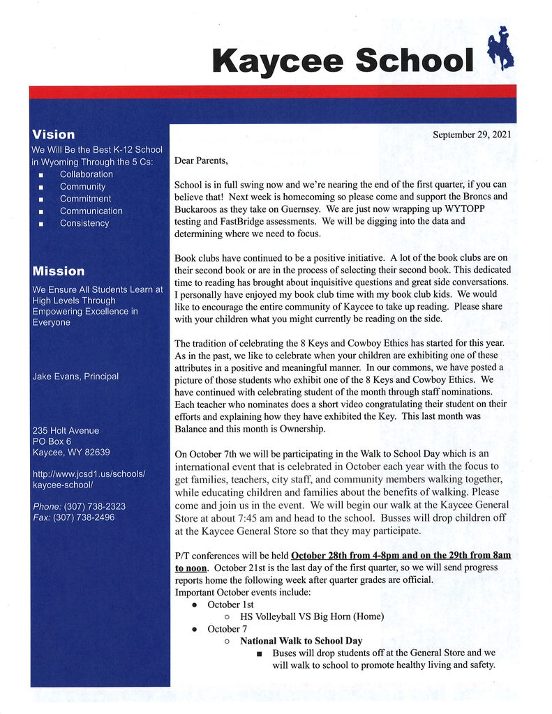 October News Letter
