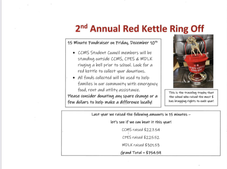 Red Kettle Ring Off.  Friday, December 10th !!
