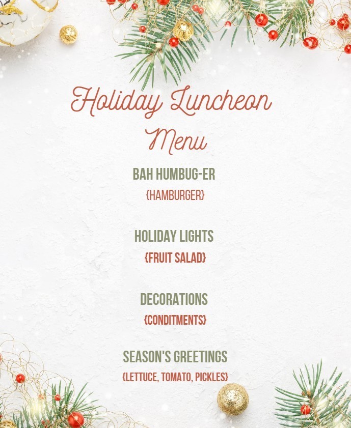Holiday Lunch Flyer